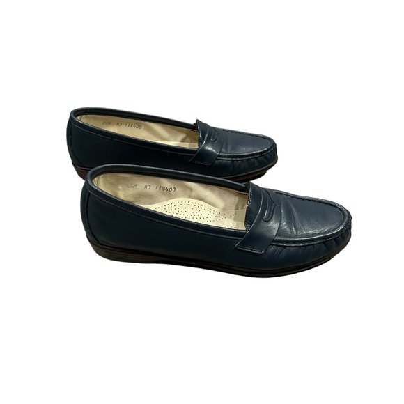 Vintage 1992 SAS Wink Tripad Navy Leather Loafers Size 8 1/2M - Picture 6 of 11